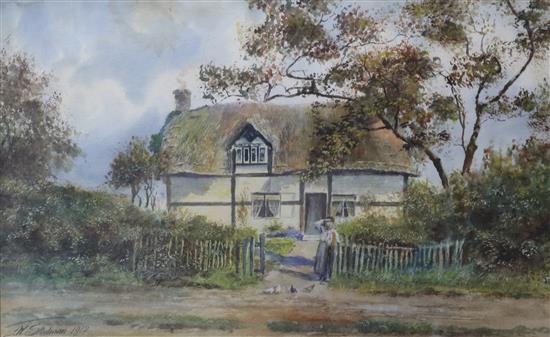 A.J.W Stedman Old Cottage, Boudon 9.5 x 15.5in.